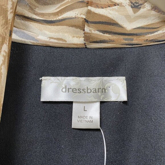 Dressbarn Flowy Jacket + Tank Large Womens Top NWT Brown Black Womens Top NWT - Picture 7 of 11